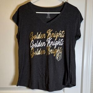NHL Vegas Golden Knights VGK Hockey Gray Shirt Size Large EUC #2221
